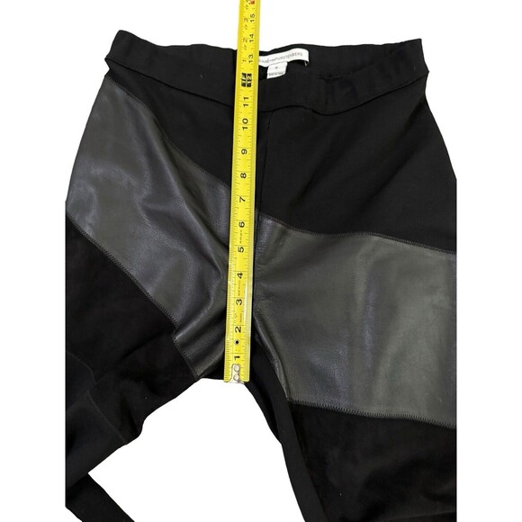 Diane Von Furstenberg Black Slim Moto Legging‎ Pants Size Medium DVF - Picture 5 of 8